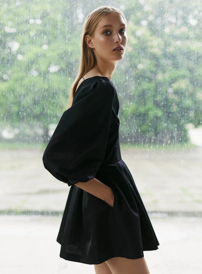 Baby doll little black dress