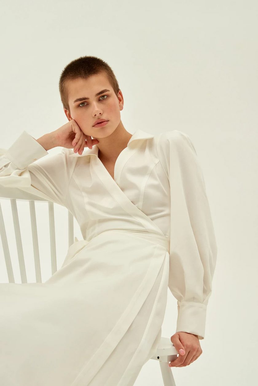 Ivory long shirt dress - Image 2